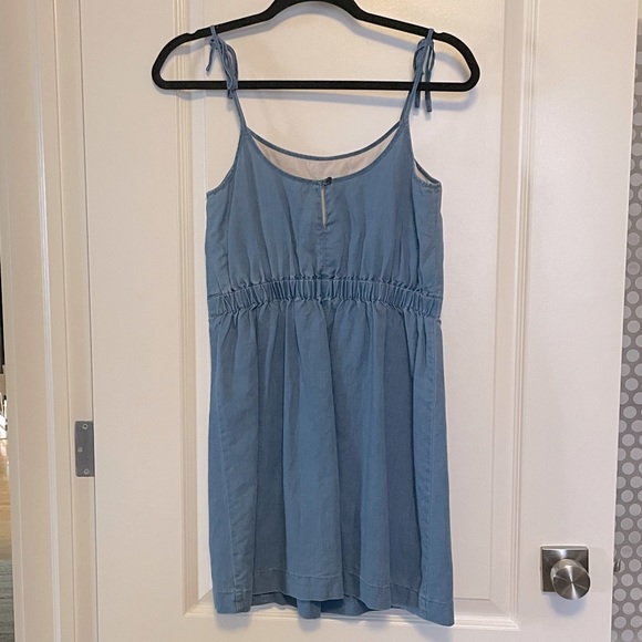 Madewell Chambray Tie Shoulder Dress - Picture 5 of 7